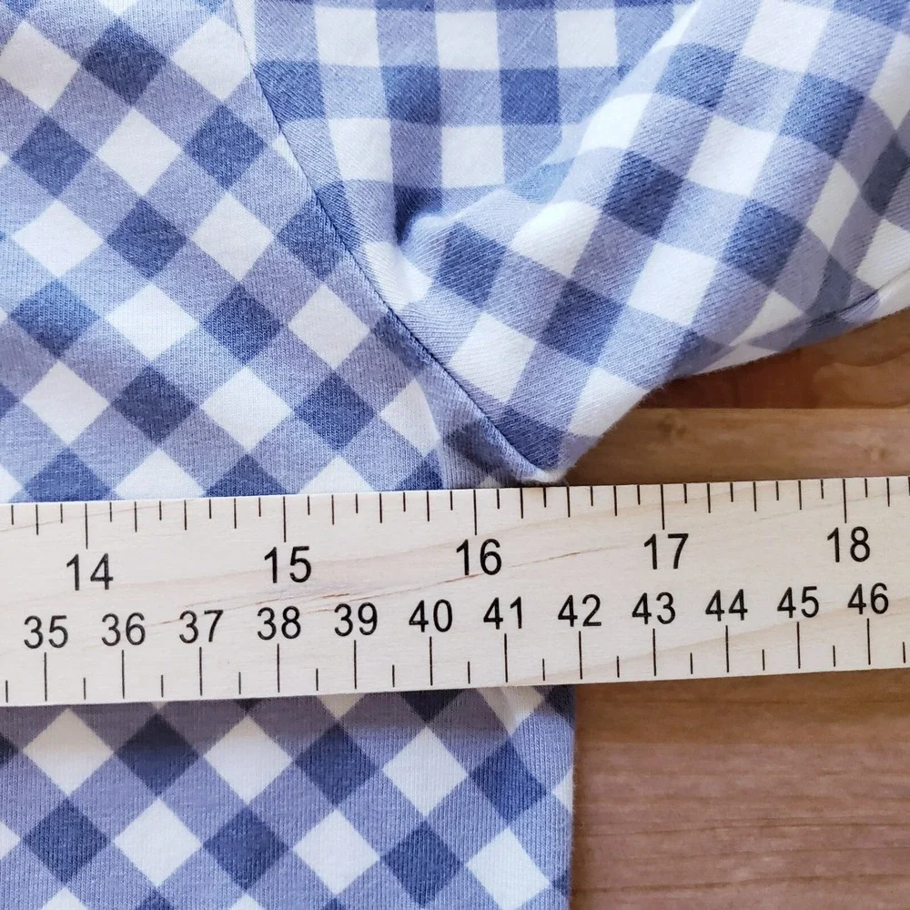 Soma Embraceable Gingham Print  Pink & Gray Sleepshirt Night Dress Size XS